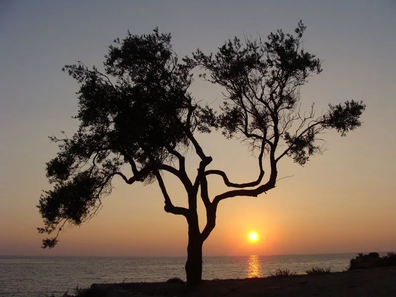 Sonnenuntergang am Strand in Südalbanien