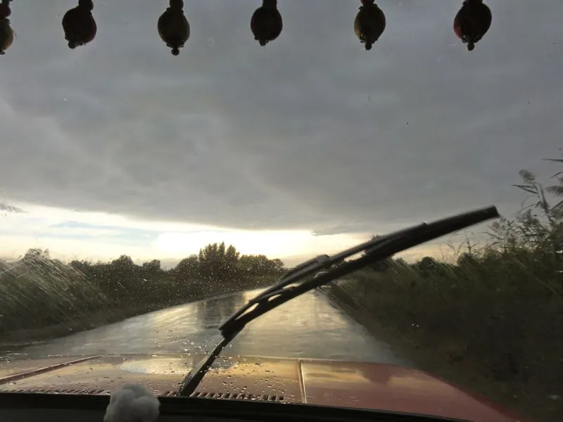 Heute Morgen: Nach langer Zeit wieder mal Regen