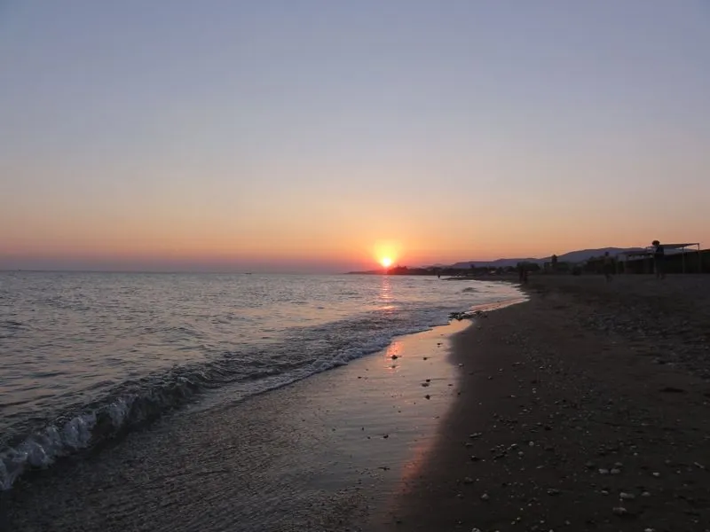 
Der erste Abend in Griechenland - endlich wieder mal am Meer!
