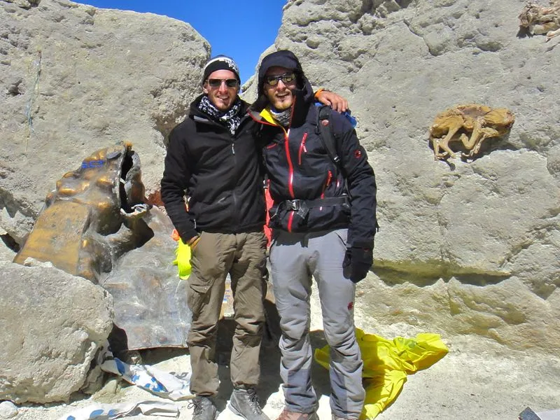 Gideon und Alexander auf dem Gipfel des Damavand